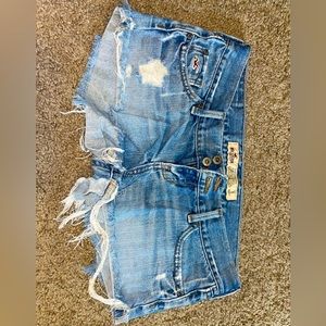 Hollister low rise jean shorts